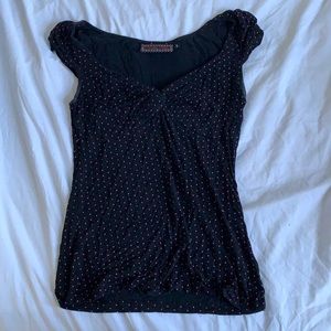 90s voodoo vixen top with pink polka dots!